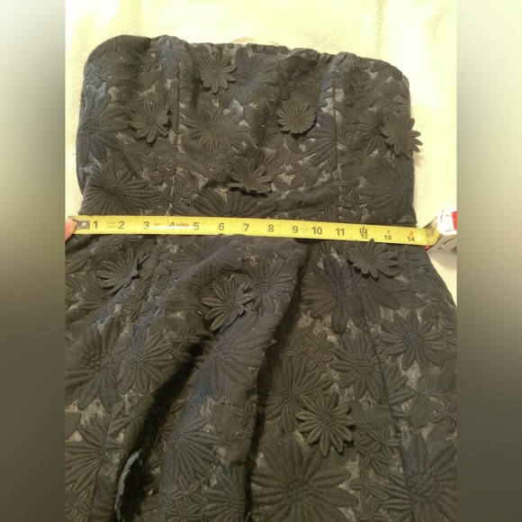 ♠️NWT Kate Spade ♠️ Black Marjory Dress♠️3D Flowers - Picture 9 of 11